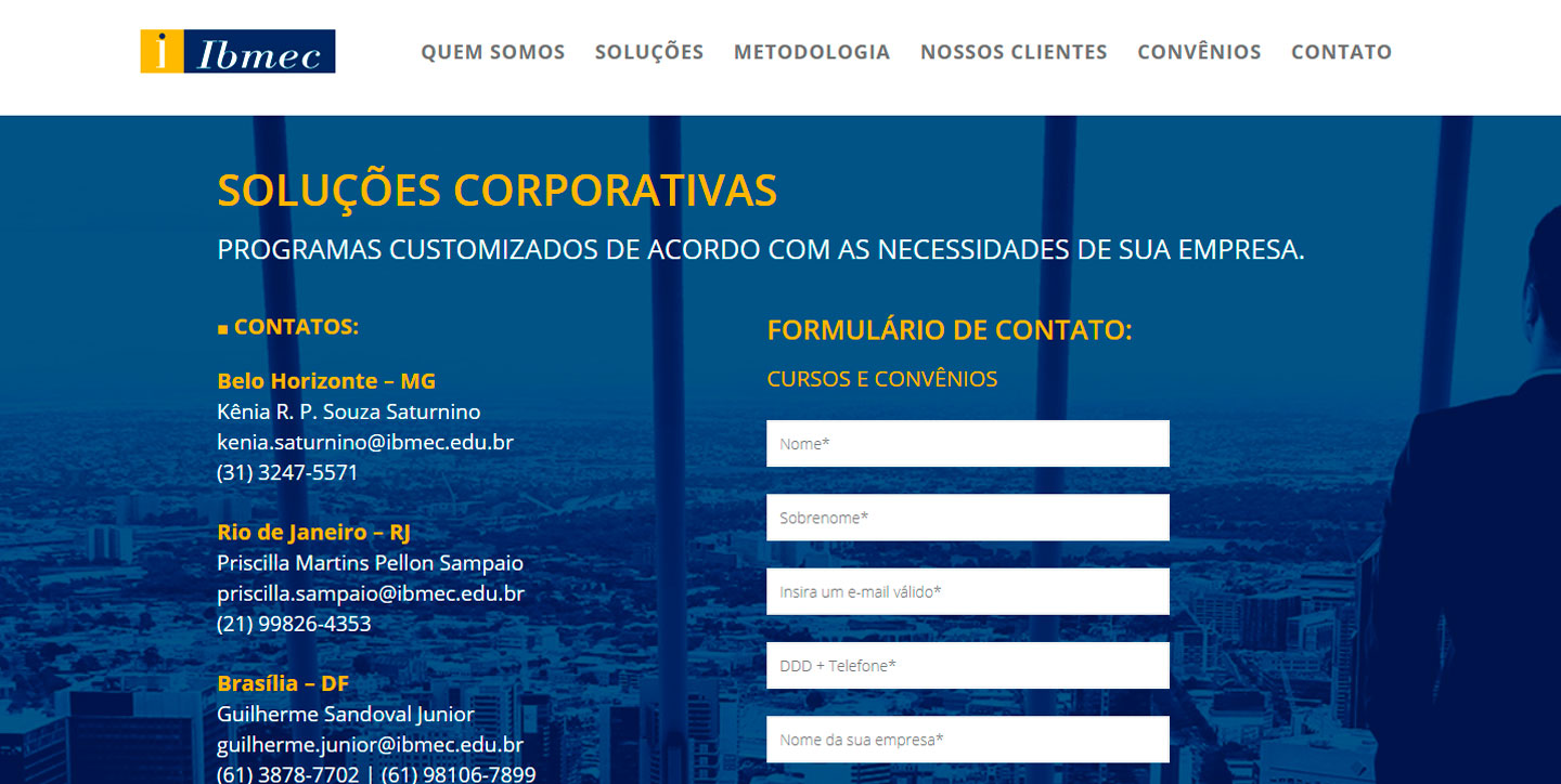 Landing Page IBMEC